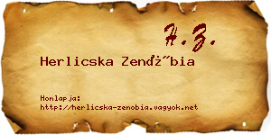 Herlicska Zenóbia névjegykártya